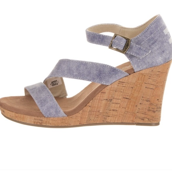 Clarissa slate blue wedge heel - Picture 6 of 15